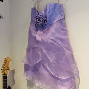 Small tube purple dress